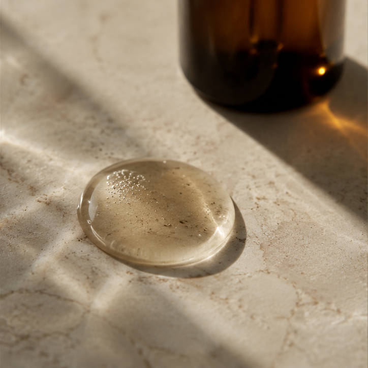 Serum on pale mineral surface